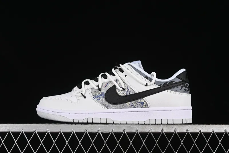 All categories Nk SB Dunk series Nk SB Dunk Low low-top sneakers Nk Dunk Low Year of the Dragon limited edition CNY Qiansi Ancient Rhyme Gift Box Silver White SB strap low-top casual sneakers DV0831-101